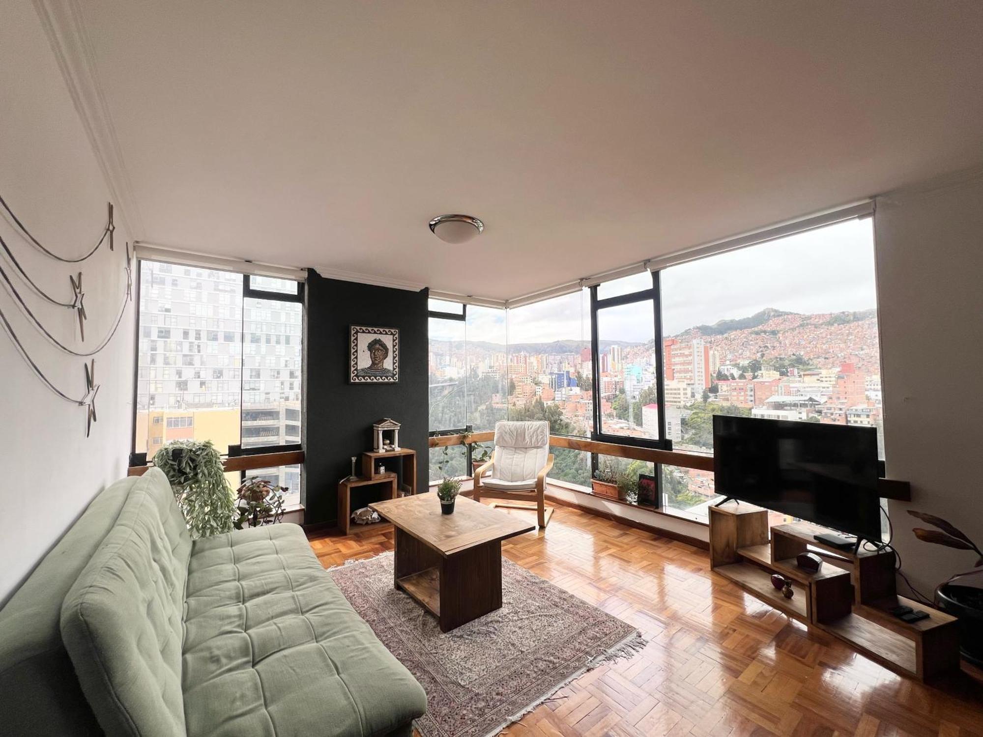 Soleado Departamento Con Vistas Hermosas Sopocachi Apartamento *